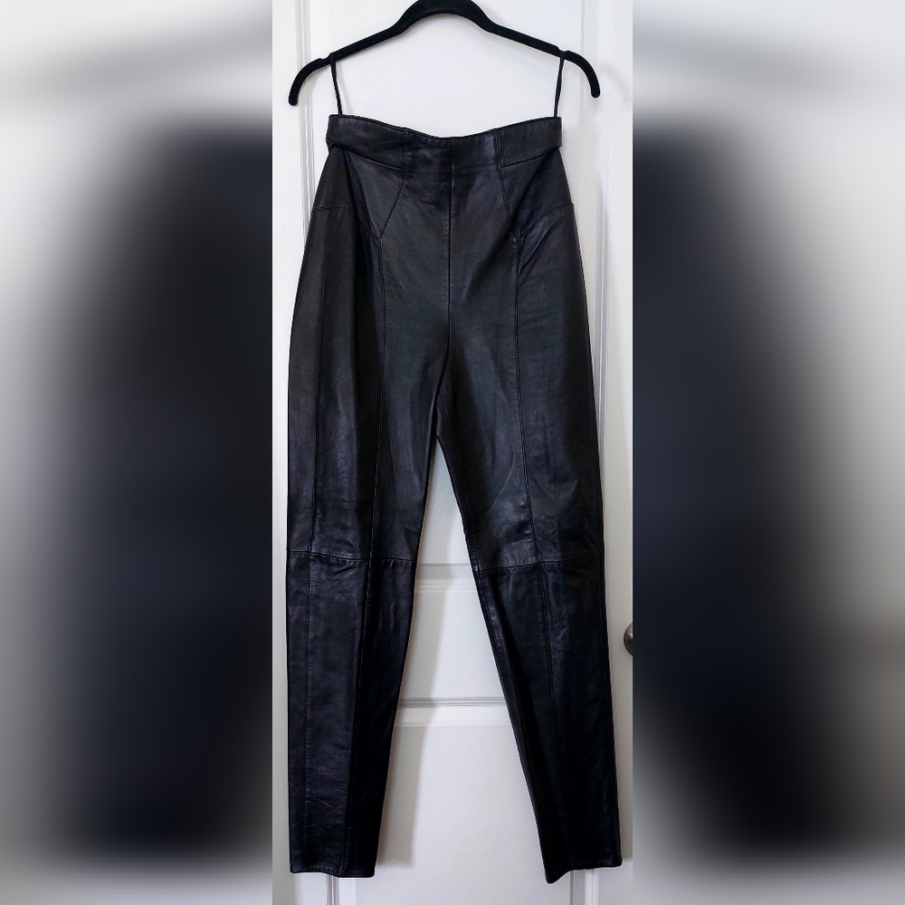 NBL Genuine Leather Lambskin Pants in black